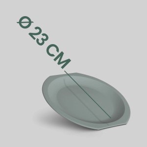 ProHome Kunststoffteller, Ø23cm, Grün, 2er-Pack. BPA-freies Geschirr für Küche & Picknick.