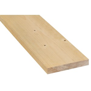 Sägeraues Schalbrett aus Fichte/Tanne, 24x120x4000 mm, ideal für Dachschalung.