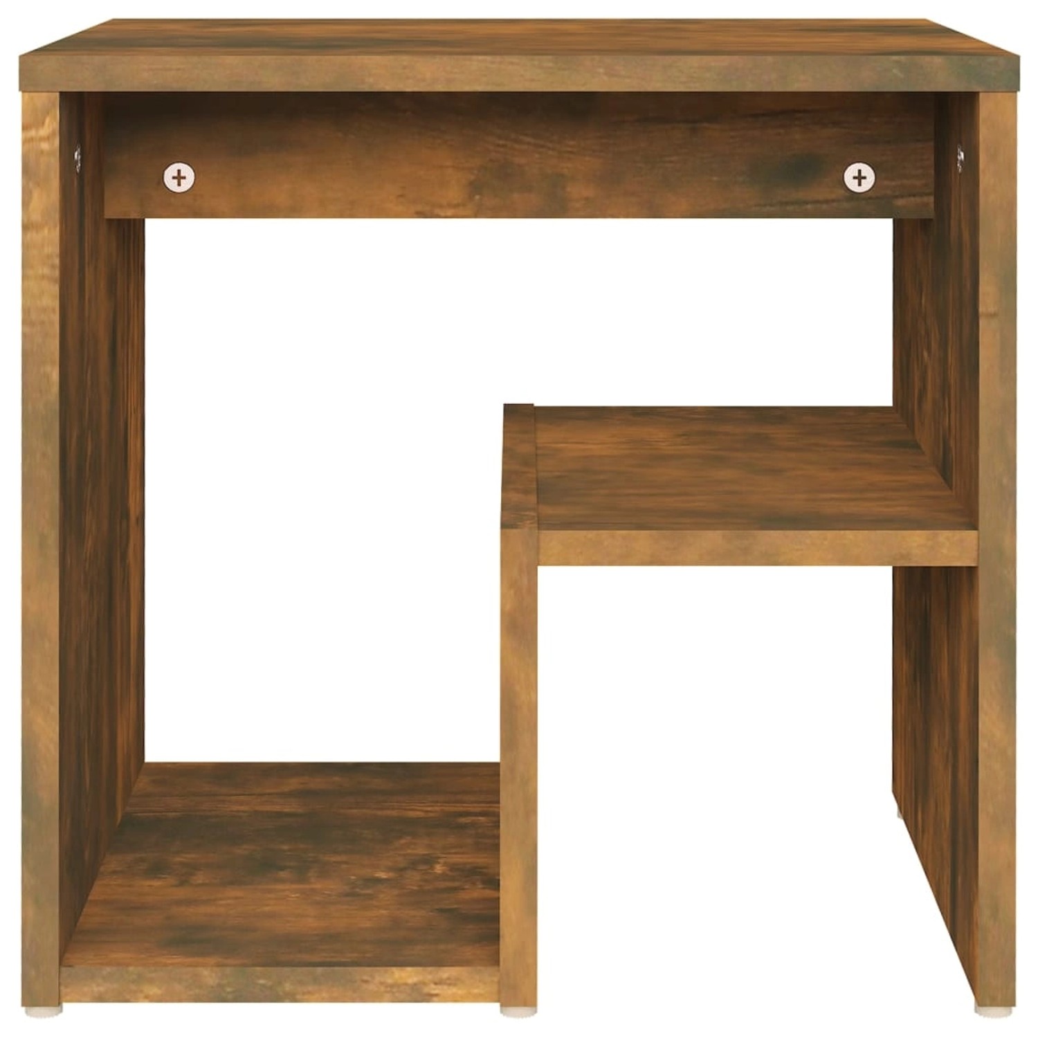 vidaXL Nachttisch Räuchereiche, 40x30x40 cm, aus Holzwerkstoff mit Ablage.