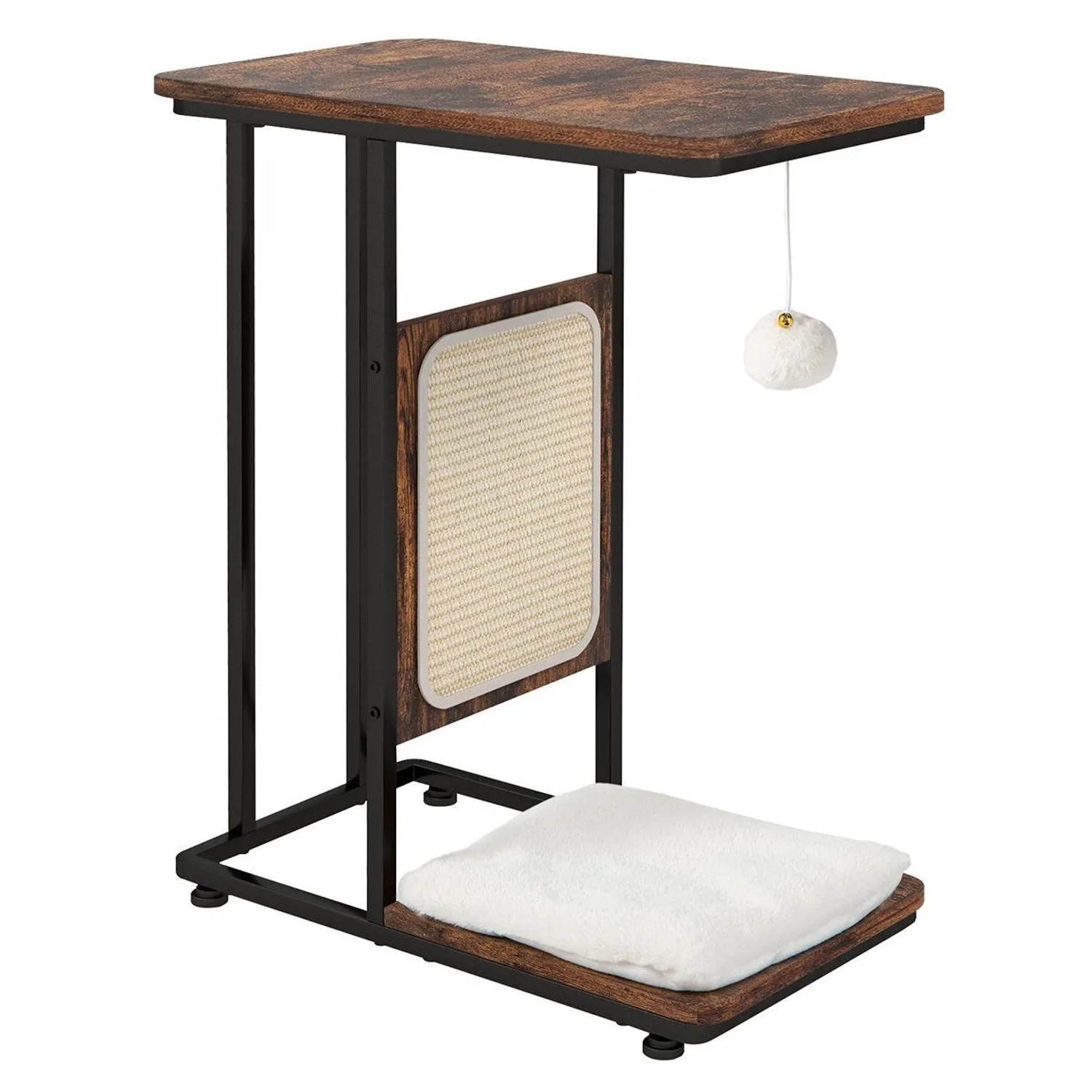 Costway Kratzbretter Im Möbelstil 4 In 1 Katzenmöbel Rustikales Braun