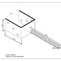 U-Form Pfostenträger mit Steindolle, 200x91x60 mm, für 90 mm Pfosten.