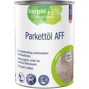 Dose Biopin Parkett-Hartöl AFF Farblos 2,5l für Holz- und Korkböden.