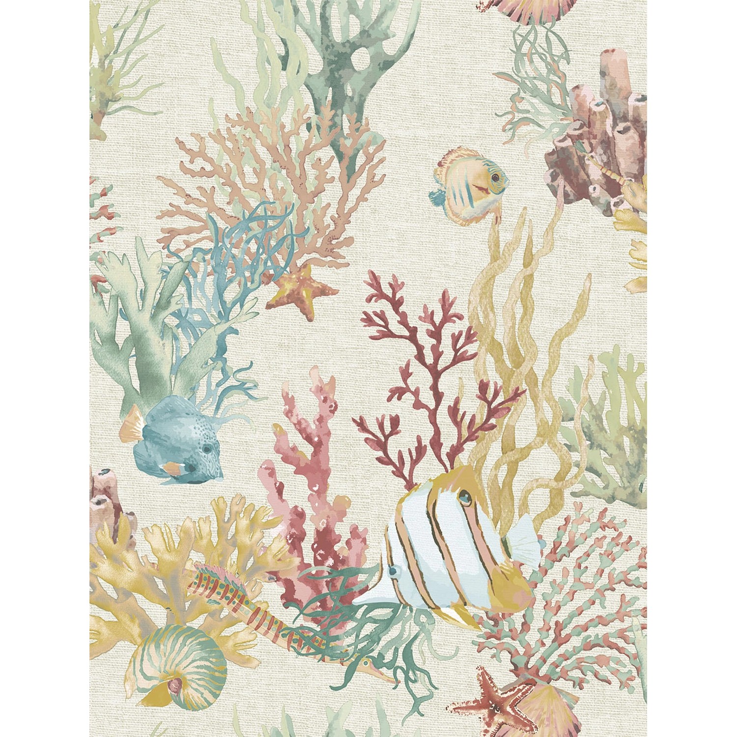 Sanders & Sanders Tapete Unterwasserwelt Beige 53 cm x 10 m günstig online kaufen