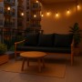 Schwarzes Setgarden Bankkissen für 2-Sitzer Gartenbank, 100x60 + 2x50x56 cm.