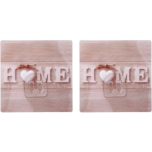 SANILO Duschablage Home mit Schriftzug und selbstklebenden Haken für Bad & Küche.