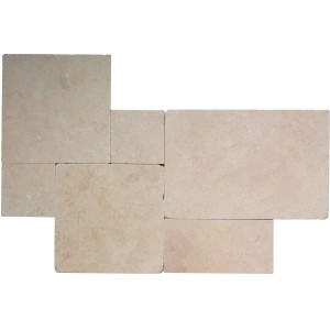 Marmorfliese Bella Crema, Natursteinfliesen in Beige, verschiedene Formate.