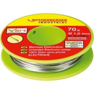 Rothenberger Elektroniklot, 70g, bleifrei, auf Spule für präzise Lötarbeiten.
