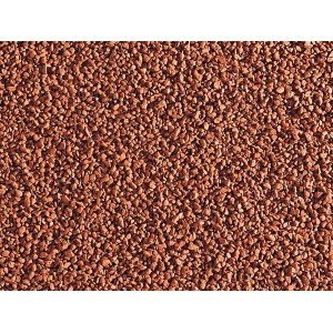 Nahaufnahme von Scherf Terrakotta-Kultursubstrat, Ziegel-Rot, 2-4 mm Körnung.