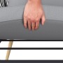 Detailaufnahme der Polsterung des Lounge-Sets Edna, anthrazitfarbenes Stahlgestell mit Seilbespannung.