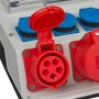 Brennenstuhl Wand-Baustromverteiler mit CEE 16A Stecker und FI-Schalter, Detailansicht.