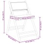 vidaXL Bistro-Set, 3-teilig, klappbar, mit dunkelgrauen Kissen, Bambus. Gartenmöbel.
