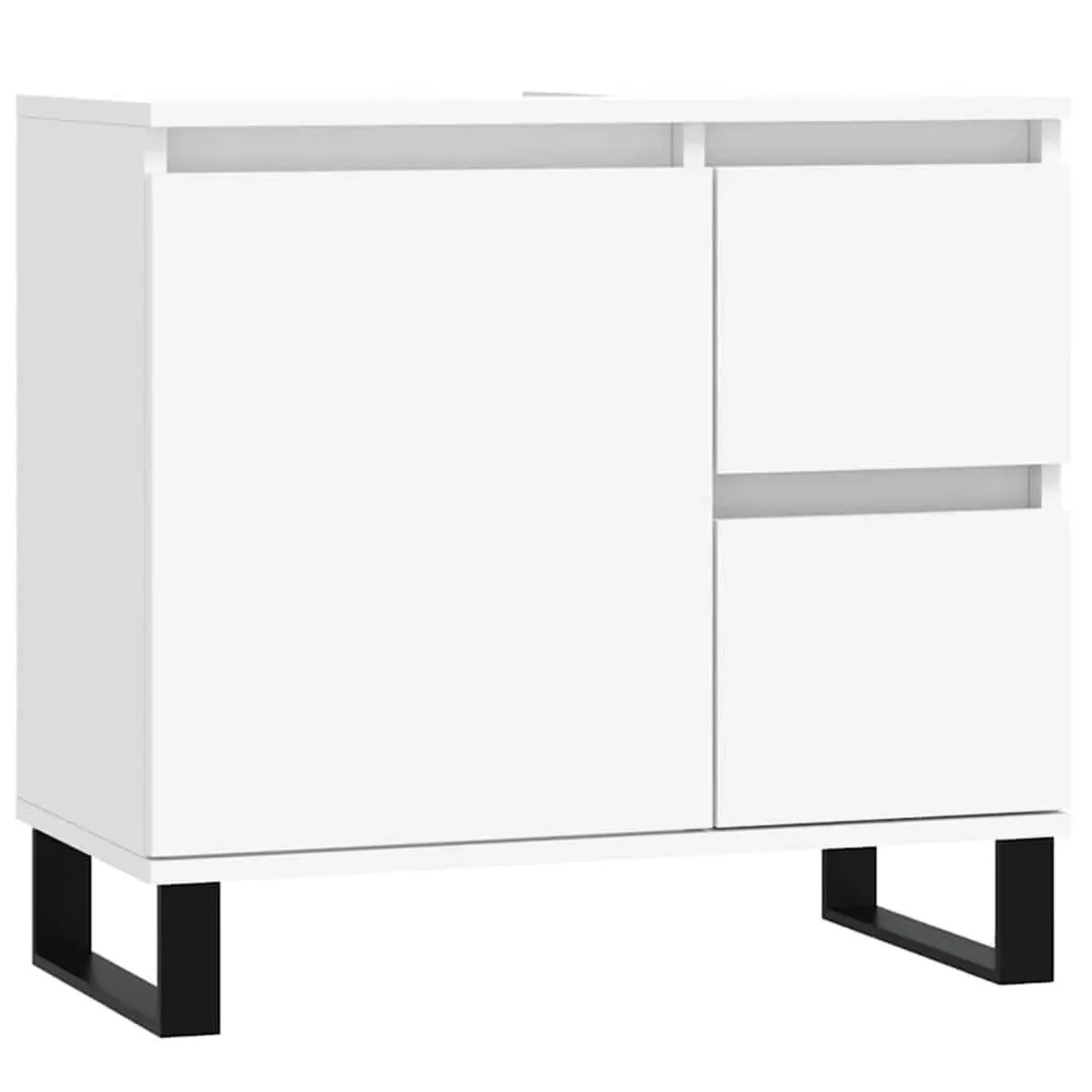 vidaXL Badschrank Weiß 65x33x60 cm Holzwerkstoff 831612