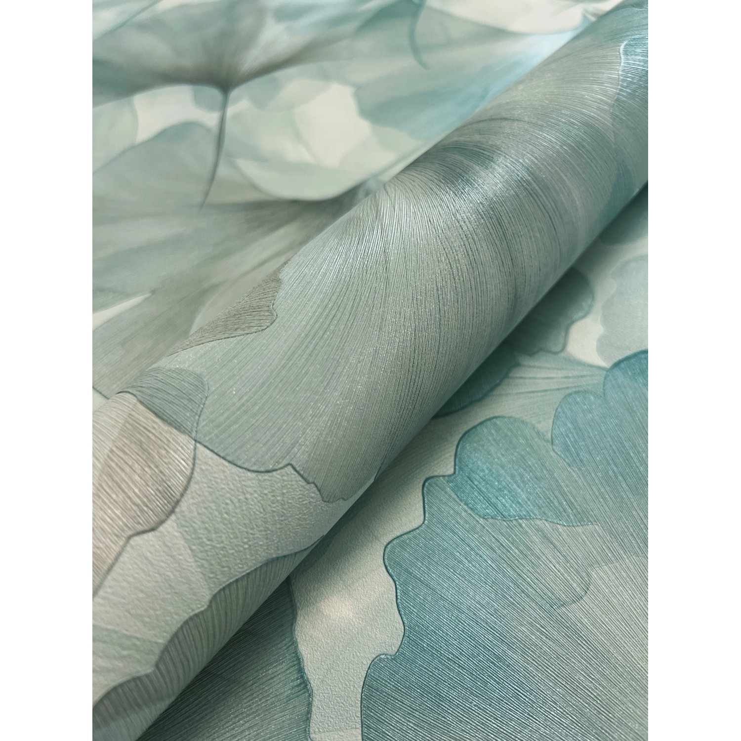 Newroom Vliestapete Druina Türkis Blumen Natur Strukturiert FSC®