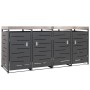 PROREGAL Mülltonnenbox 4er 125x264x84cm 80-240 Liter