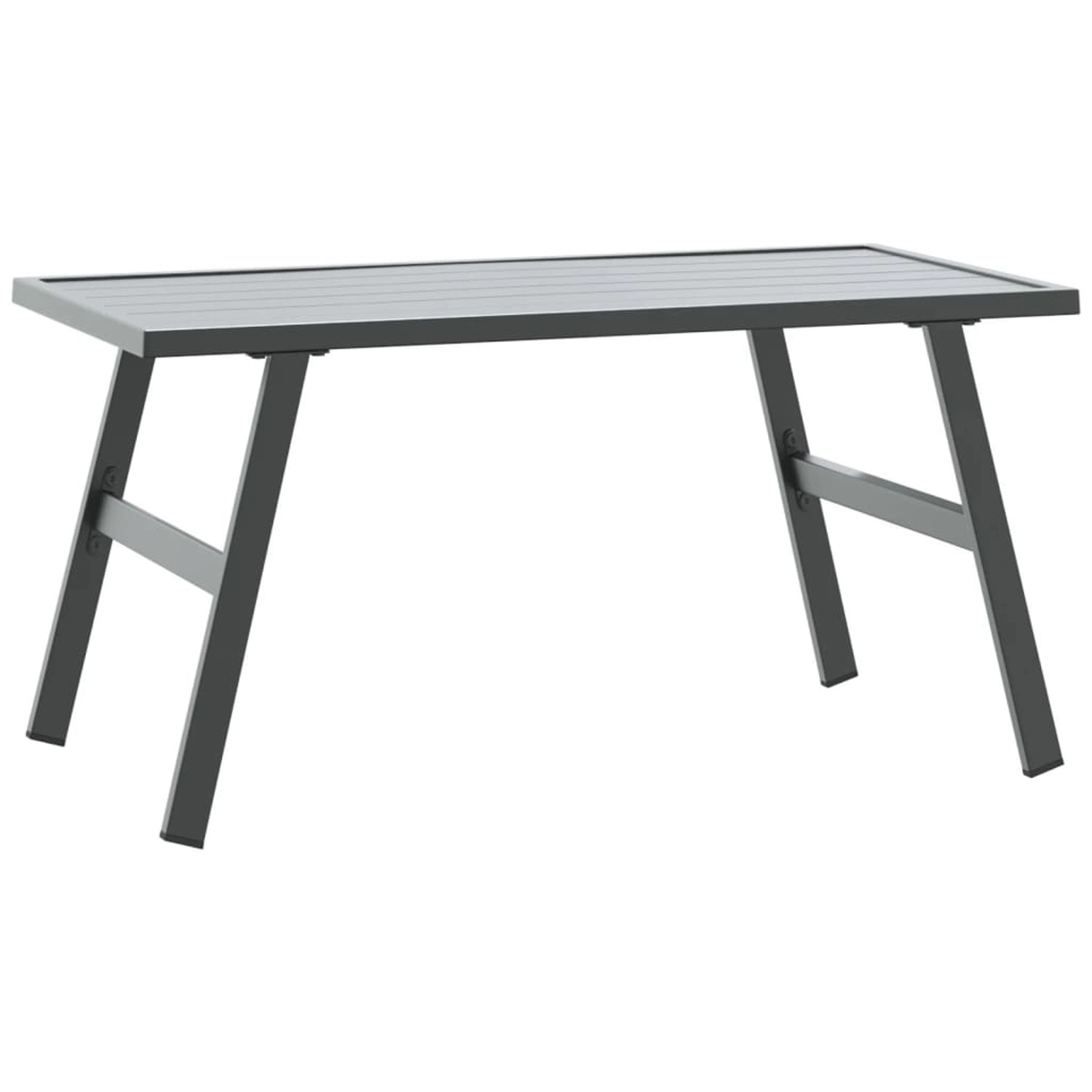 vidaXL Garten-Couchtisch Schwarz 90x45x35 cm Pulverbeschichteter Stahl 4008 günstig online kaufen