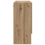 vidaXL Wandschrank Artisan-Eiche aus Holzwerkstoff, Seitenansicht mit deutlicher Holzmaserung.