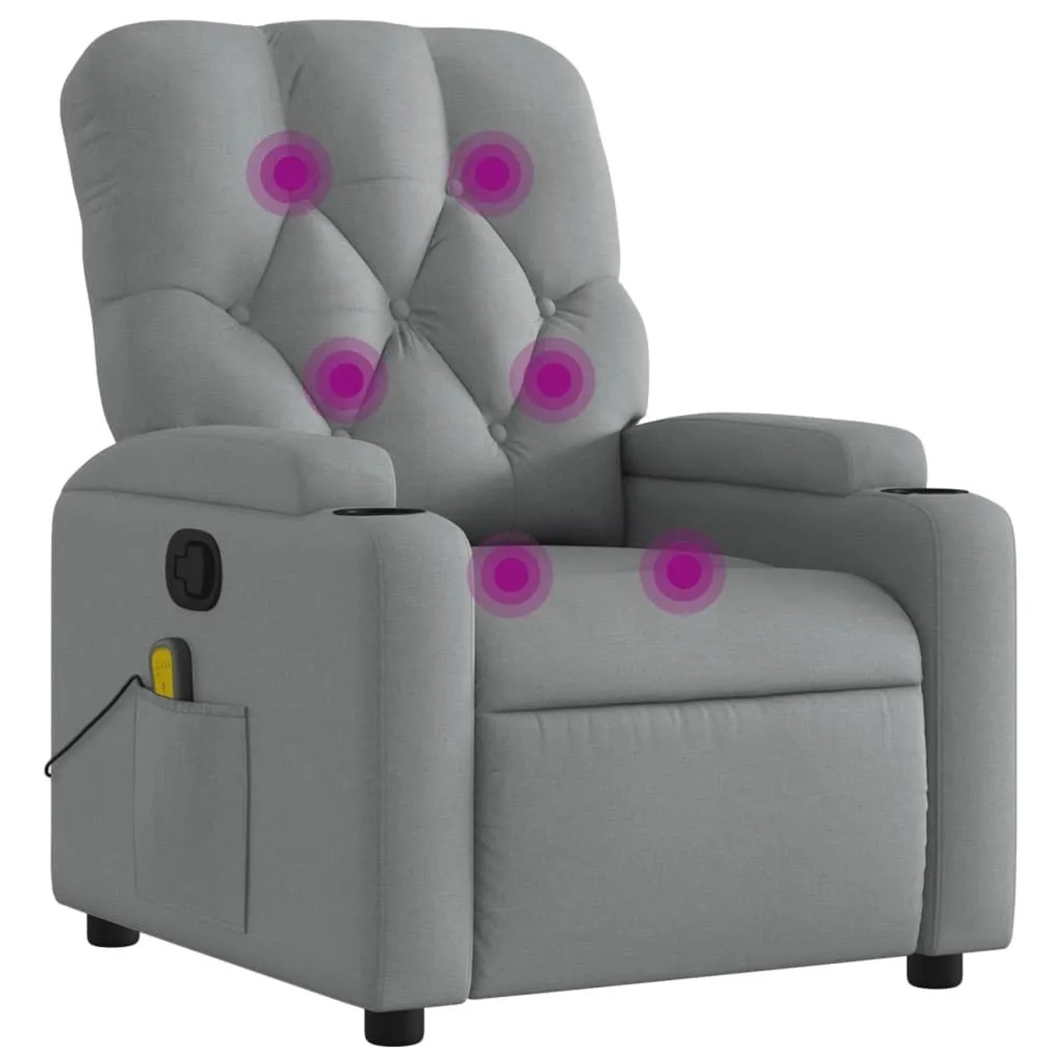 vidaXL Massage-Relaxsessel Hellgrauer Stoff 3206064 günstig online kaufen