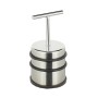 Relaxdays Türstopper Edelstahl Silber Rutschfest mit Griff 14 cm x 7 cm 1 kg
