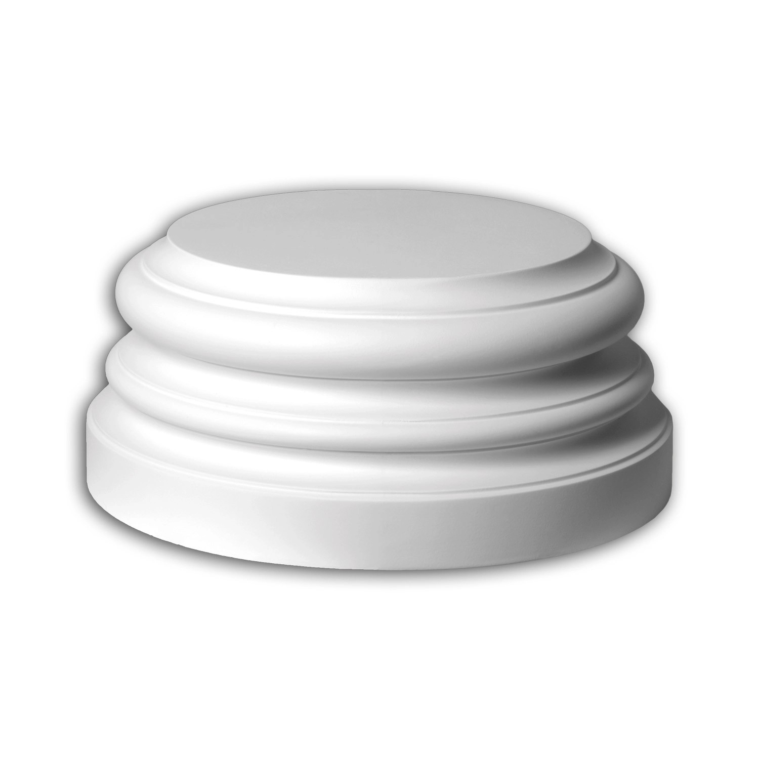 PROFHOME 443201 Vollsäulen Sockel Fassadenstuck Säule Fassaden Element 27,2 cm x 27,2 cm x 11,5 cm Weiß