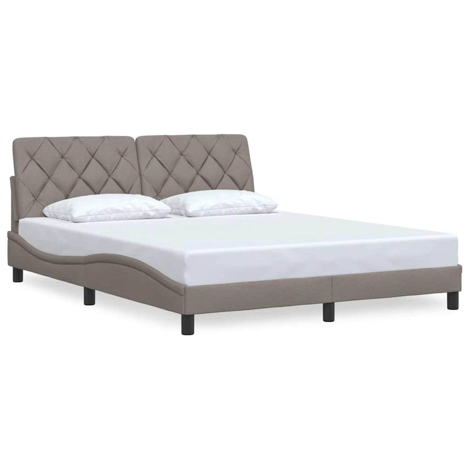 vidaXL Bettgestell ohne Matratze Taupe 160x200 cm Stoff 3310612 günstig online kaufen