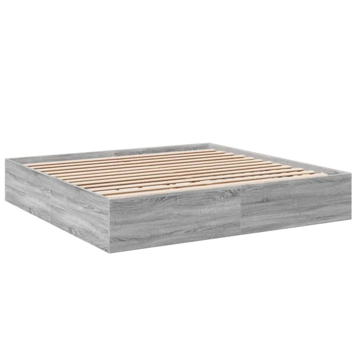 vidaXL Bettgestell Grau Sonoma 200x200 cm Holzwerkstoff 3280991 günstig online kaufen