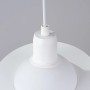Detailaufnahme der weißen Sollux Lighting Hyperion 1 Pendelleuchte. Moderne Lampe für Wohnzimmer und Esszimmer.
