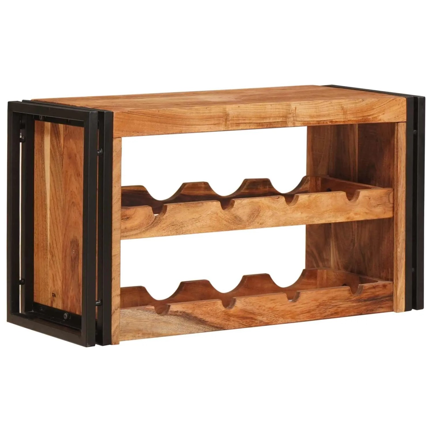 vidaXL Weinregal Braun 80 x 45 x 33 cm Massivholz Akazie 4104758