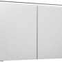 Pelipal Spiegelschrank Quantum 05, 150 cm breit, Graphit, mit drei Spiegeltüren und Kranzbeleuchtung.