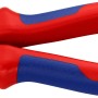 Knipex Kombizange, 180mm, verchromt mit rot-blauen Mehrkomponenten-Hüllen.