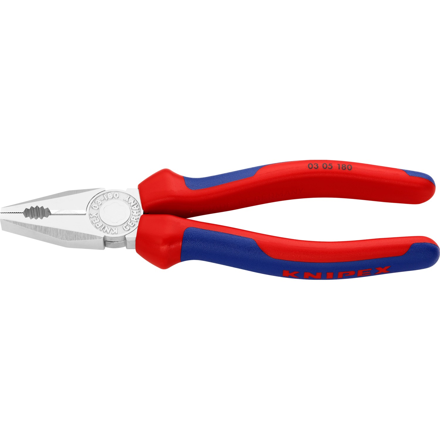 Knipex Kombizange verchromt mit Mehrkomponenten-Hüllen 180 mm