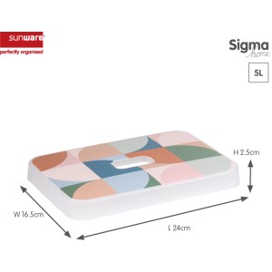 Sunware Deckel Dekor für Sigma Home Aufbewahrungsbox 5 l, Terra-Design.