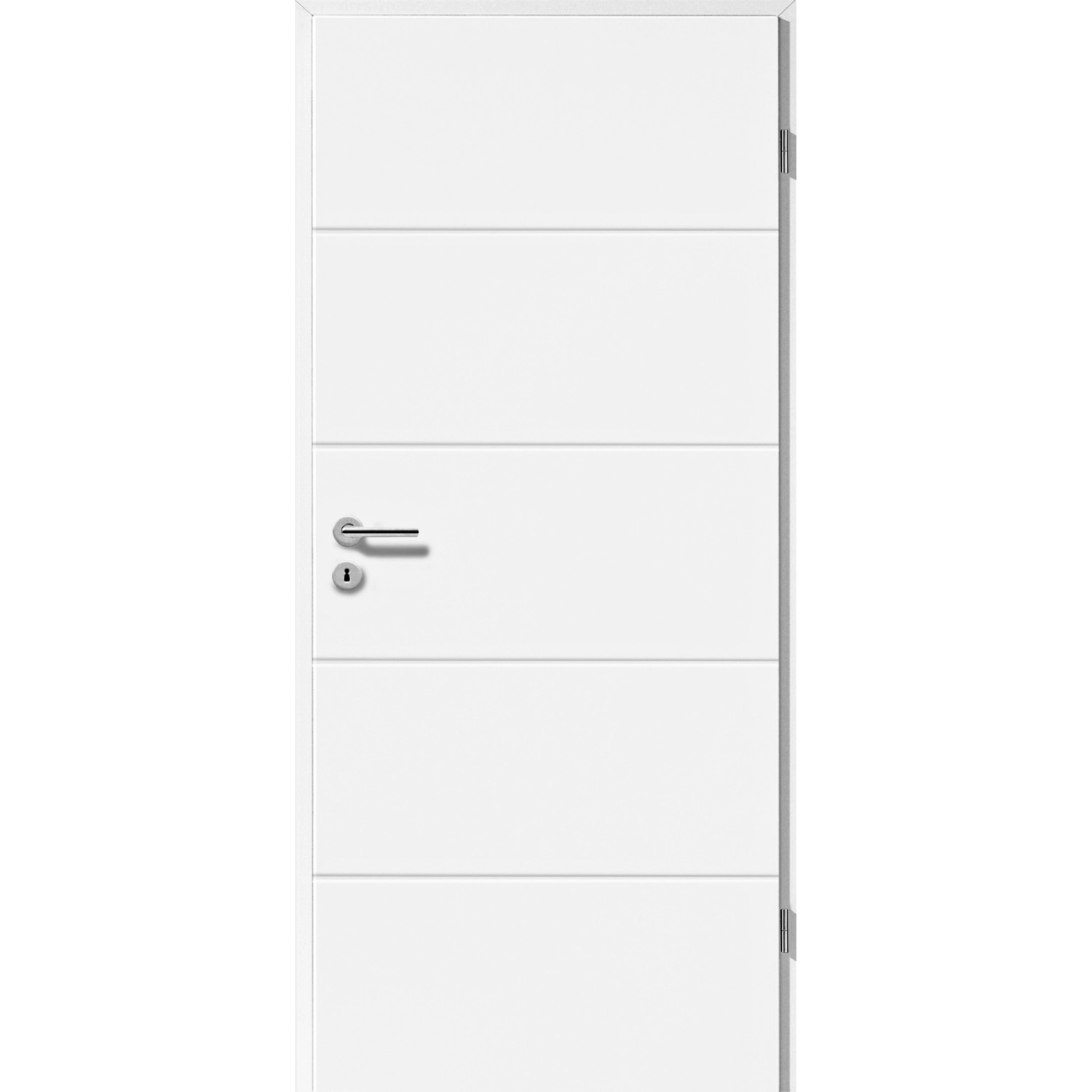 Zimmertür (5505) Straight Line Weiß Wabenkern 86 cm x 198,5 cm Anschlag Rechts
