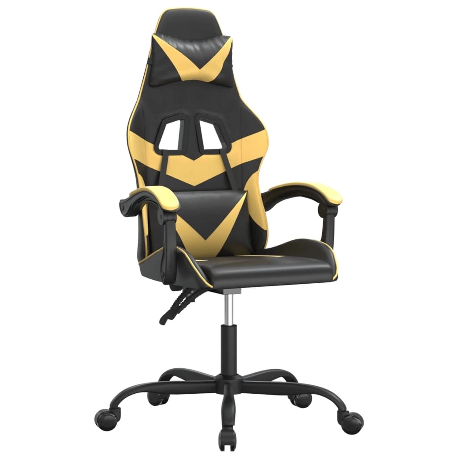 vidaXL Gaming-Stuhl Schwarz und Golden Kunstleder Modell 6