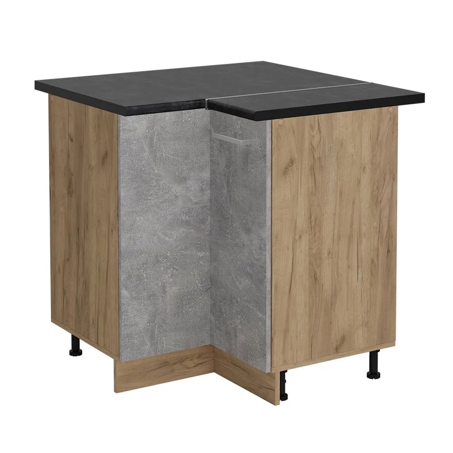 Vicco Eckunterschrank R-Line Beton 76 x 82 AP Anthrazit Art Nr 53502