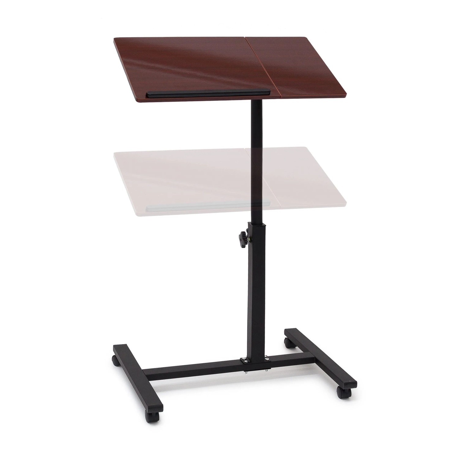 Relaxdays Laptoptisch Holz Rot Höhenverstellbar 60 cm x 40,5 cm
