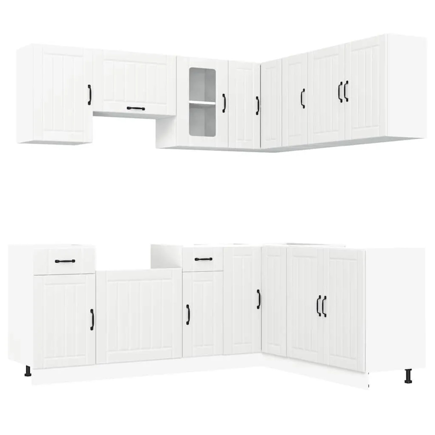 vidaXL 11 Tlg Küchenschrank-Set Kalmar Weiß Holzwerkstoff 3314941