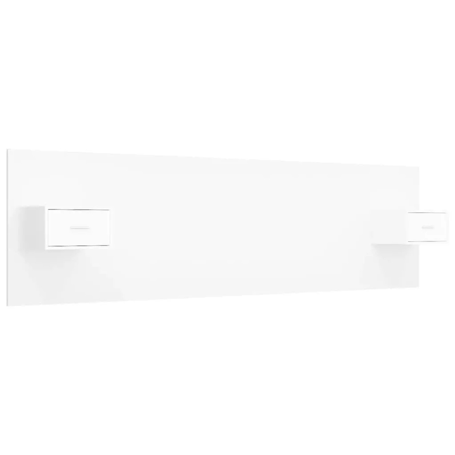 vidaXL Kopfteil mit Nachttischen Weiß Holzwerkstoff 3115724