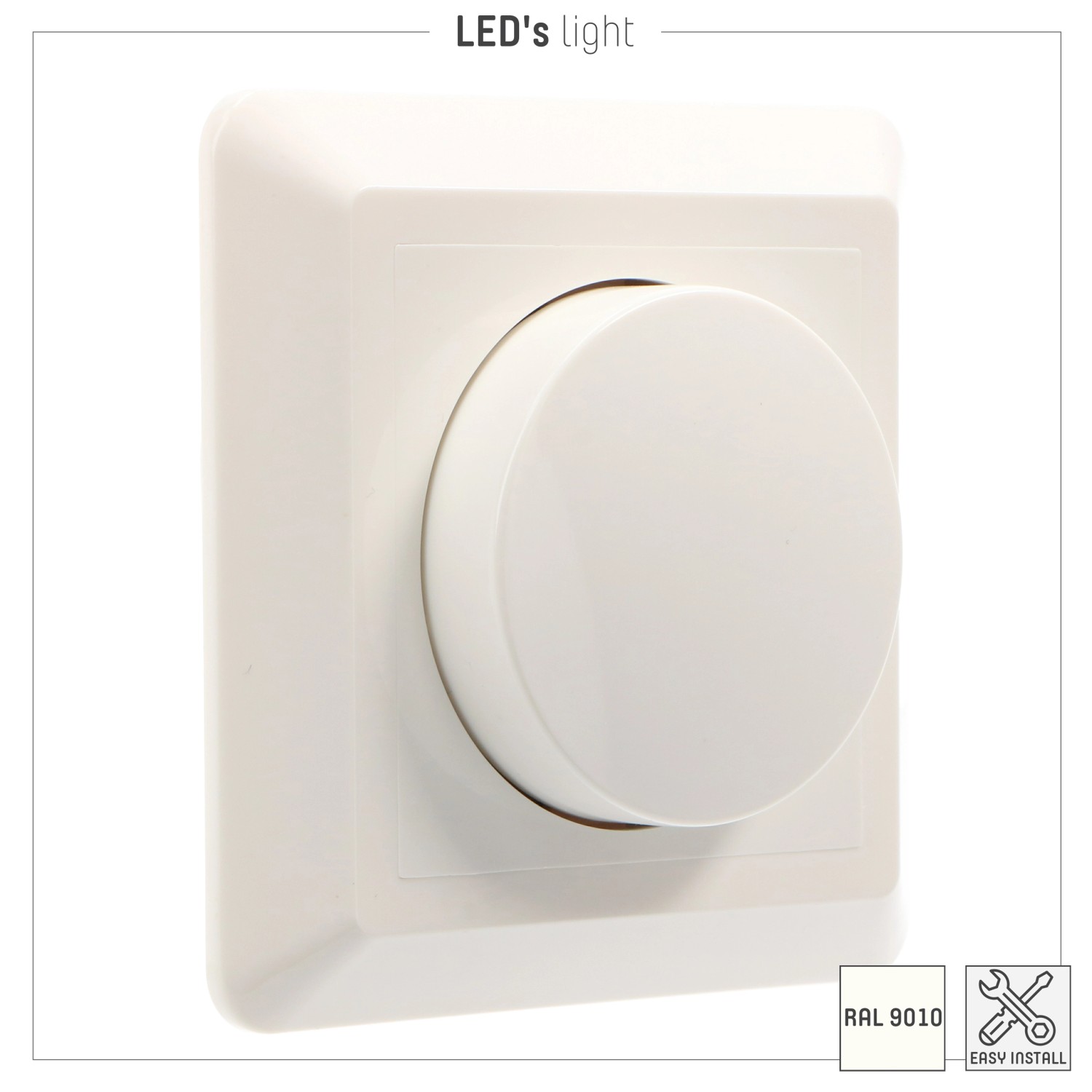 Weißer LED`s light Drehschalter Abdeckung für den Innenbereich.