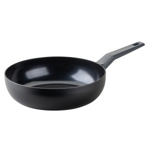 Schwarze Fackelmann Wokpfanne Statement, 28 cm, mit Keramikbeschichtung und ergonomischem Griff.