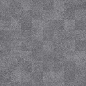 Dunkelgraue Vliestapete mit Karomuster für Wohnzimmer und Küche.