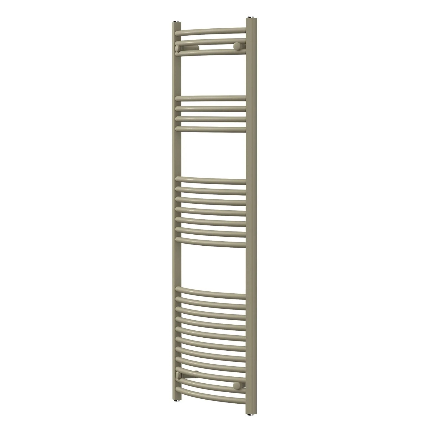 LuxeBath Handtuchheizkörper Sahara 500 x 1500 mm Beige Badheizkörper Gebogen Seitenanschluss 605 Watt Leistung