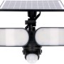 LED-Solar-Außenleuchte Botshabelo mit Sensor, Solar-Wandleuchte mit zwei Leuchten und Solarpanel.