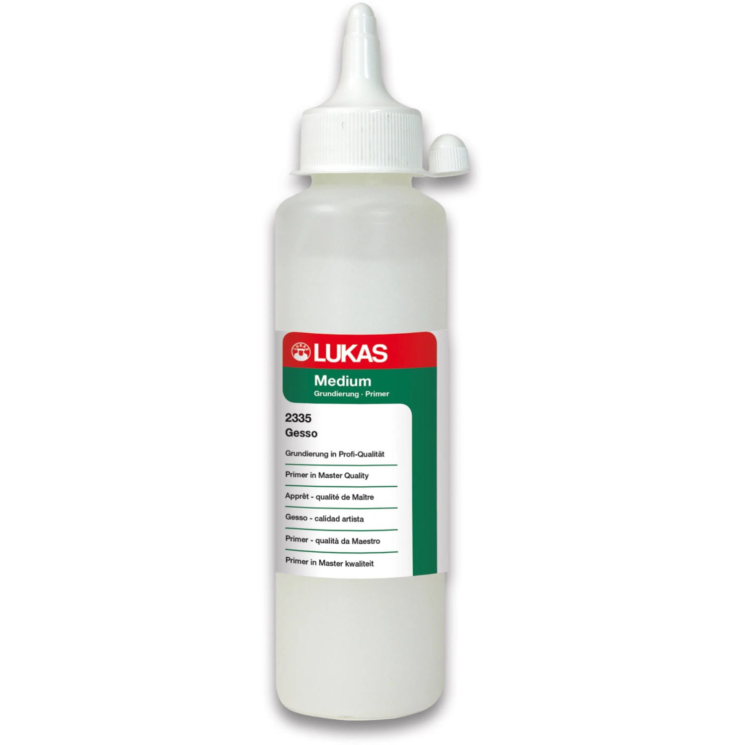 Lukas Gesso Malmittel 250ml für Grundierung von Leinwänden und Malgründen.