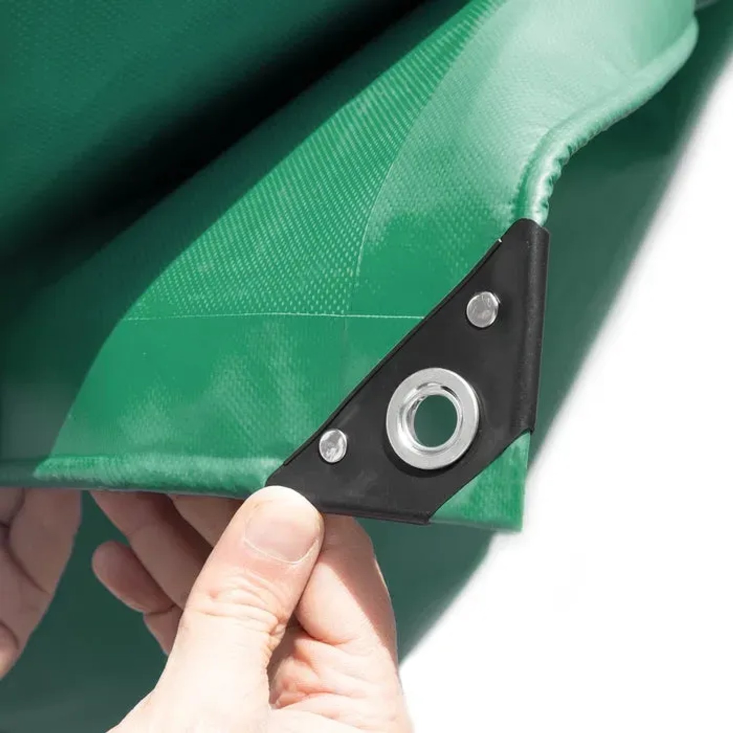 Grüne KARAT Abdeckplane (3x3m) mit Öse, ideal für LKW & Anhänger. Robuste Bauplane, 500 g/m².