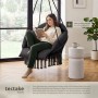 Tectake Hängesessel Samira Mit Dickem Sitzkissen Stabile Halteseile 81 x 80 x 139 cm Schwarz_5