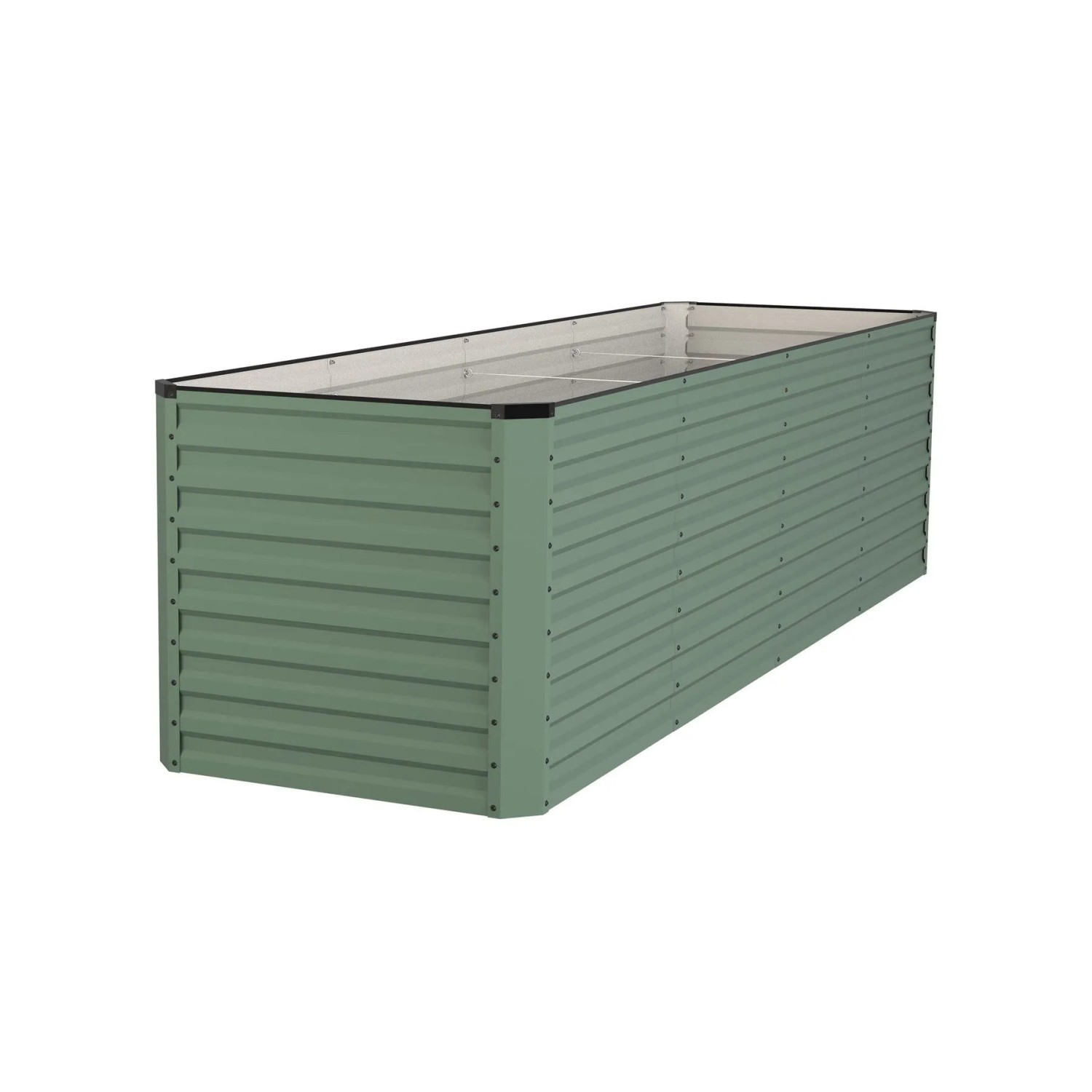 VidaAtHome.de RIVARO Select Hochbeet 100 x 345 x 90 cm Waldgrün mit Schwarz