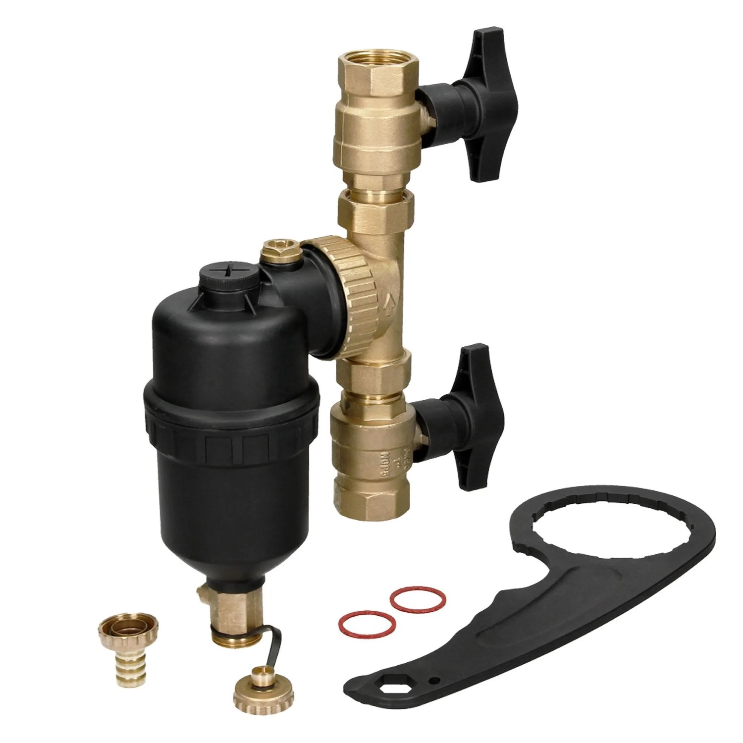 LuxeBath Magnetischer Schlammabscheider 1 Zoll auf 3/4 Zoll + Absperrventil günstig online kaufen