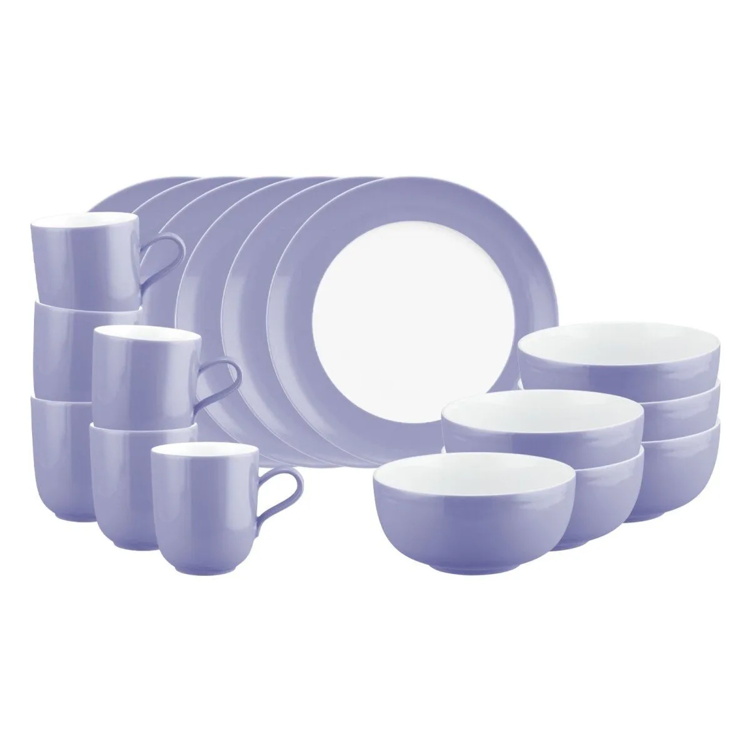 Seltmann Weiden Liberty Pure Colors Frühstücks-Set 18-teilig Grape Purple