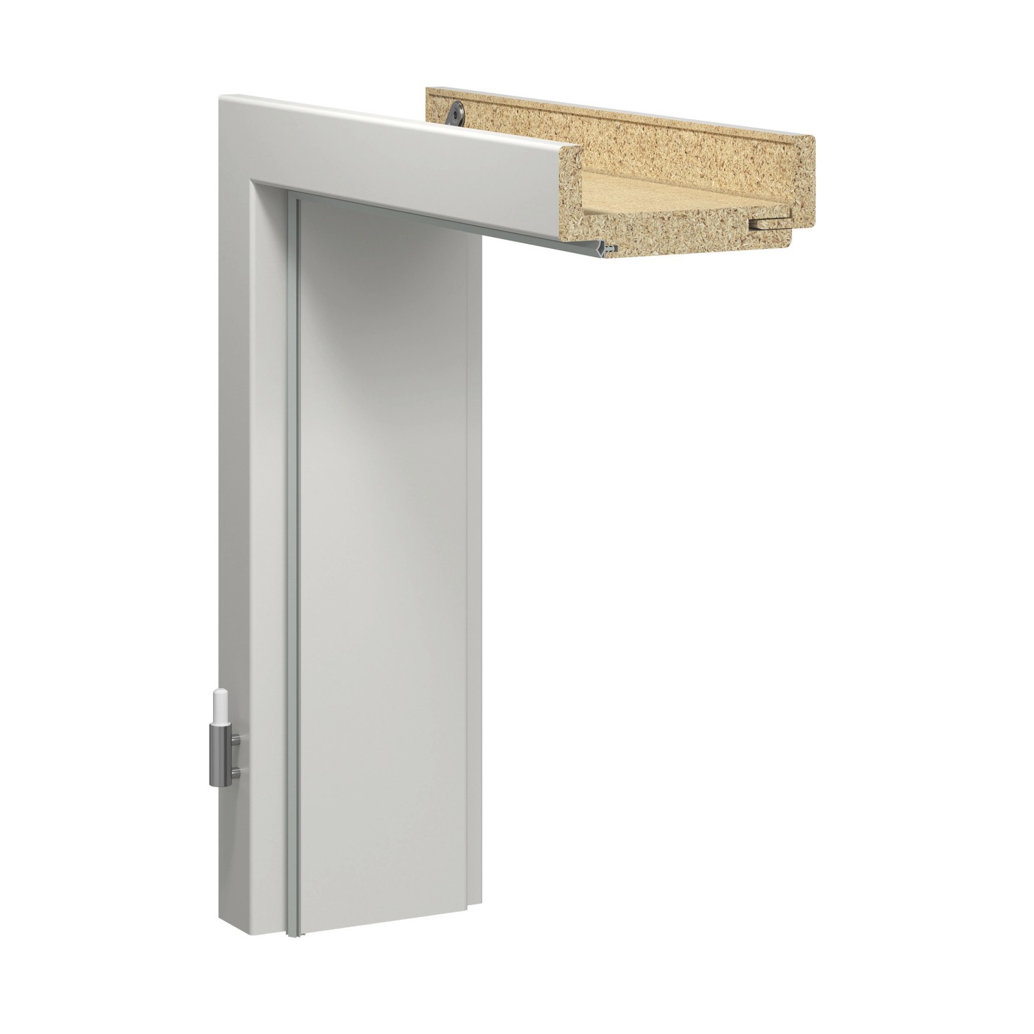 GetaDoor Zarge GL402 Hellgrau 86 cm x 198,5 cm x 10 cm Anschlag R