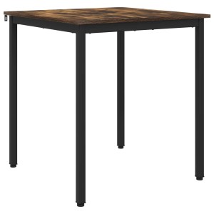 Quadratischer vidaXL Esstisch 892622 mit Holzoptik und schwarzem Metallgestell.